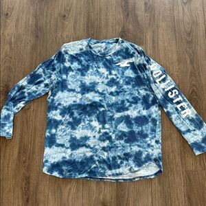 Hollister Blue Tie-Dye Long Sleeve Tee XXL